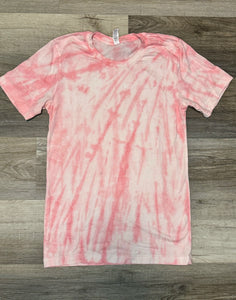 Small  -tie dye short sleeve tee- choose plain or add design (