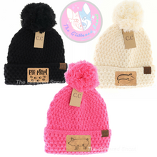 Load image into Gallery viewer, CC beanies- w/  pig patch (vegan leather) is
