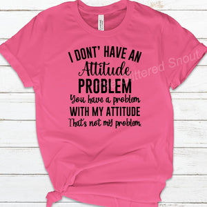 I DON’T HAVE AN Attitude PROBLEM. You have a problem WITH MY ATTITUDE. That's not my problem.