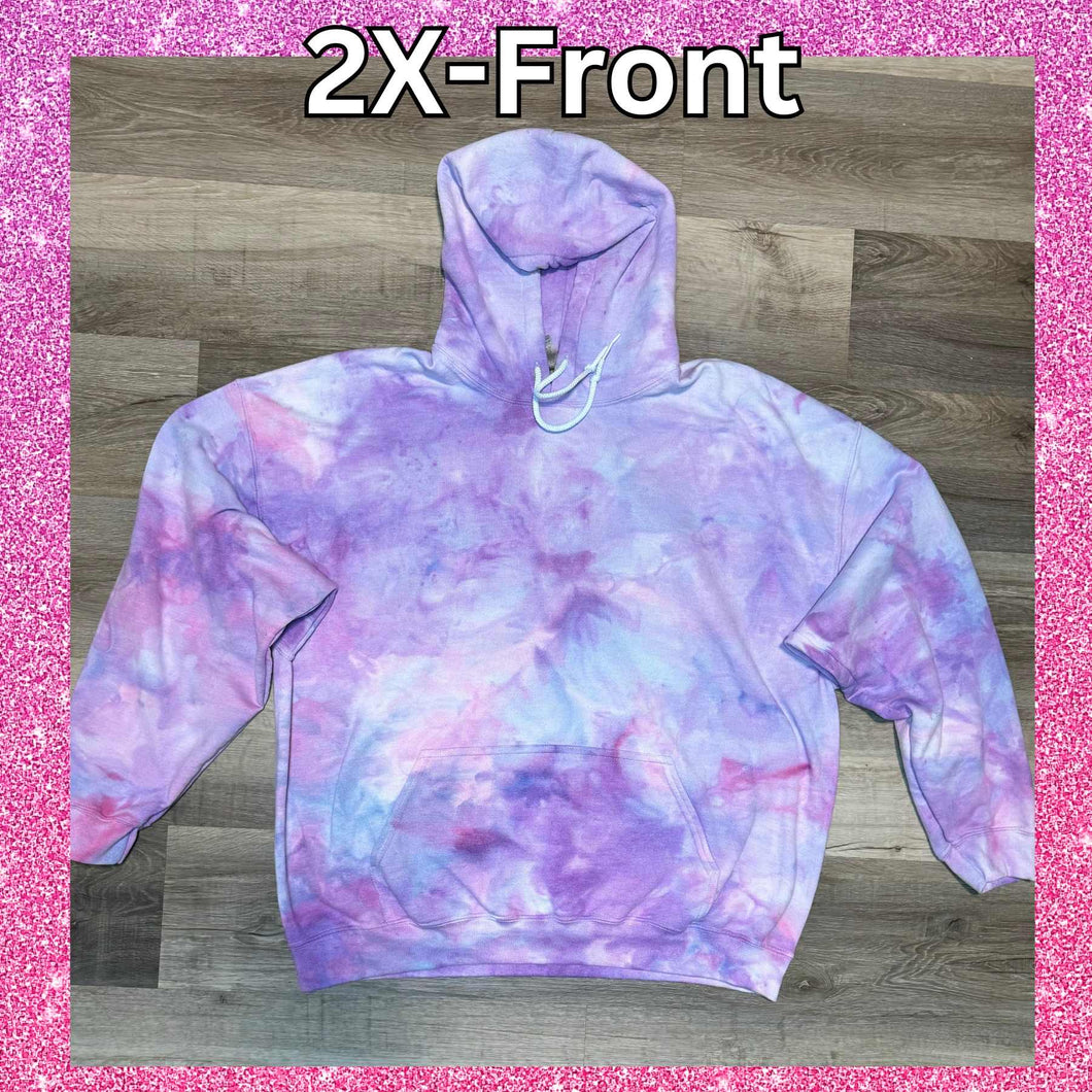 2X hoodie -  tie dye crewneck sweatshirt- choose plain or design