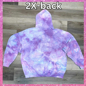 2X hoodie -  tie dye crewneck sweatshirt- choose plain or design