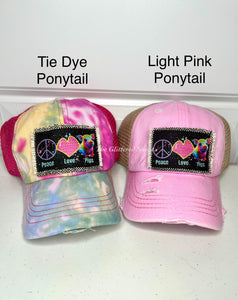CC hat with “Peace Love Pigs” patch