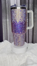 Load and play video in Gallery viewer, 40oz Purples- AB glass rhinestone tumbler

