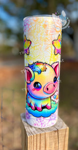 LF inspired Rainbow pig- 20oz  Double wall Stainless Steel Tumbler