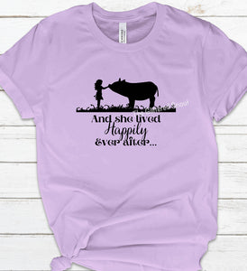 And she lives happily ever after - girl/ pig- mystery color